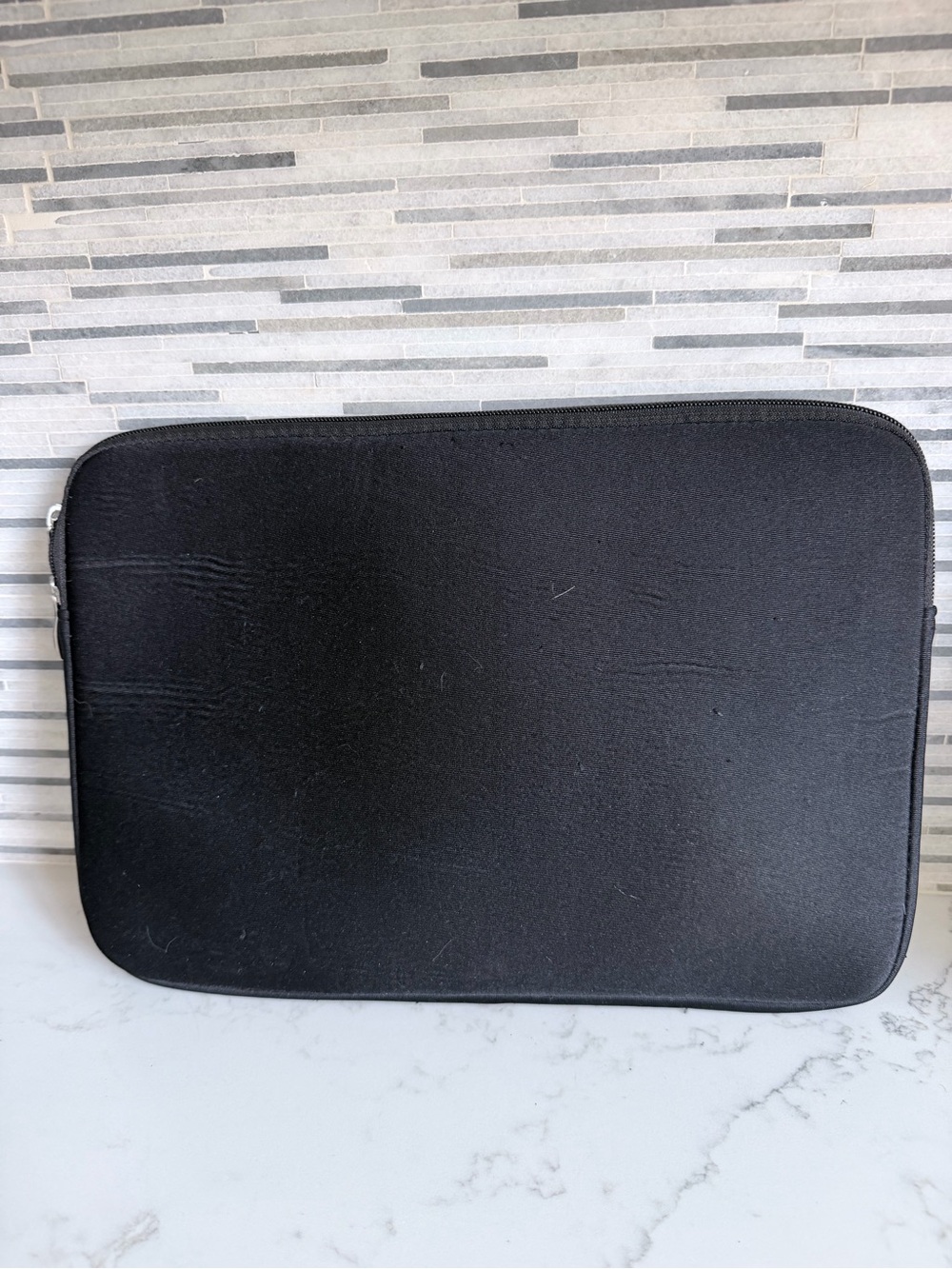 Black Padded Zipper Laptop Sleeve/protective Carrying Case 14*10